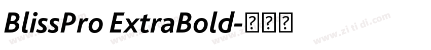 BlissPro ExtraBold字体转换